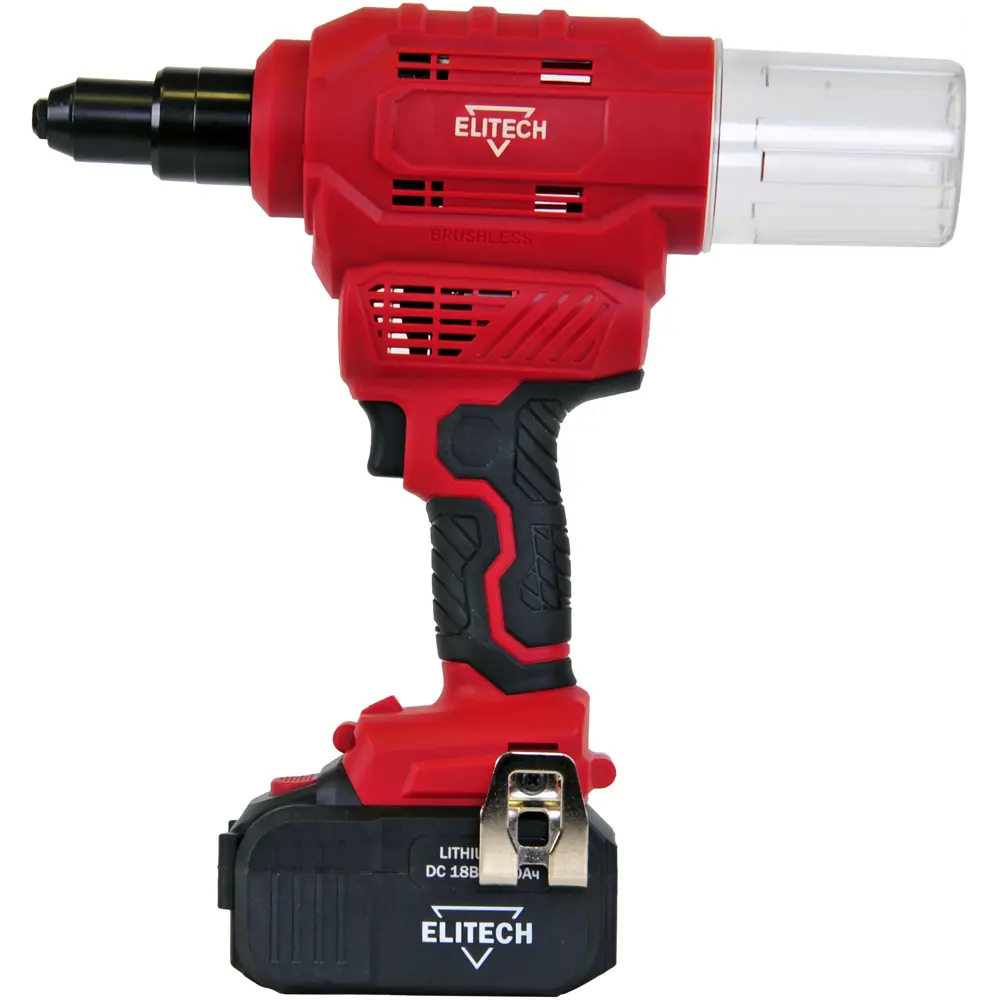 Пистолет заклепочный аккумуляторный Elitech ПЗА18БЛ E2208.004.01, 18 В Li-Ion 4 Ач STLM-2141668 - Вид №4