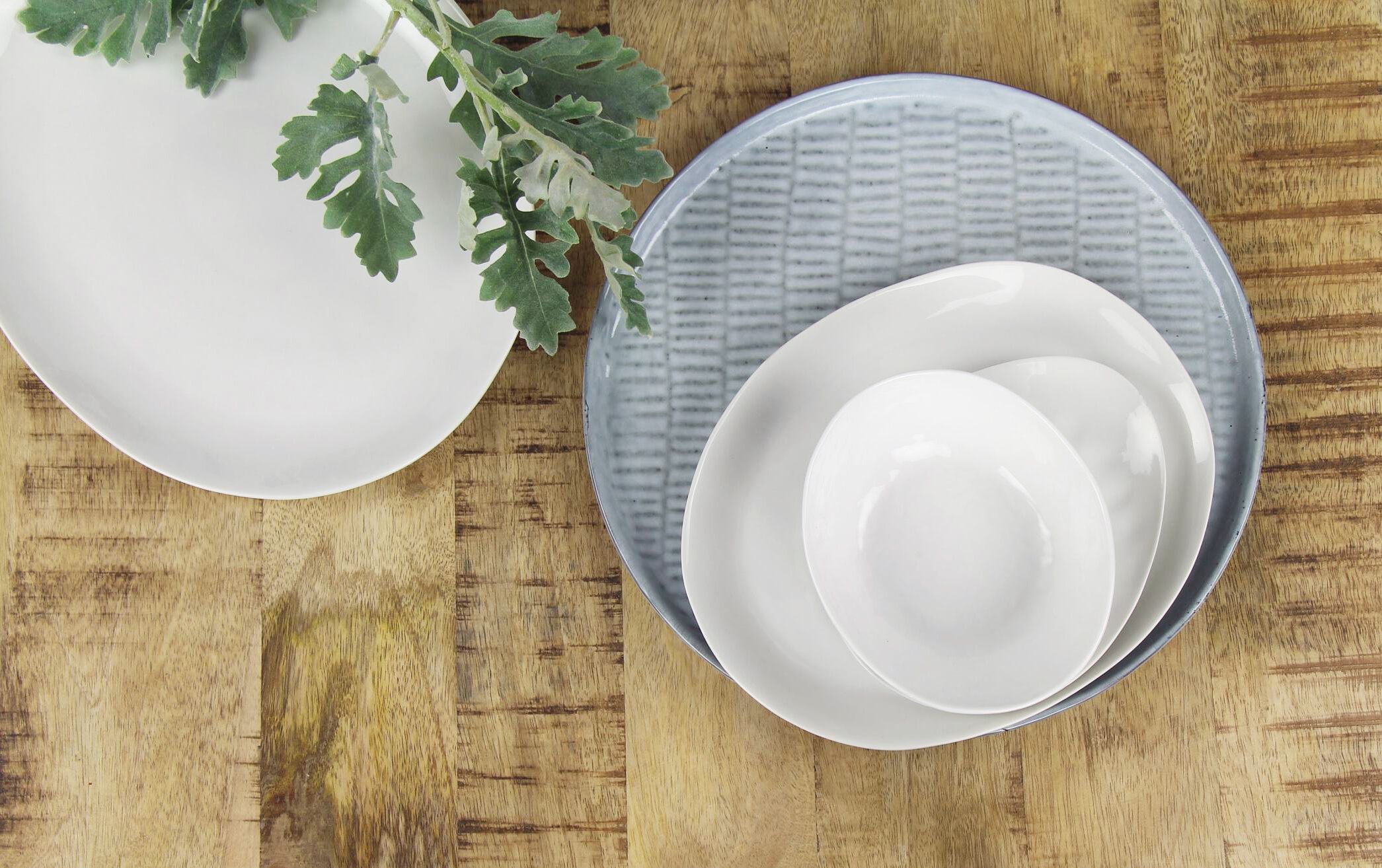 Овальная фарфоровая тарелка для хлеба POMAX Porcelino White ARCH-00084904 - Вид №2