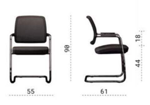 Мягкий тканевый консольный стул Las Mobili Essai ARCH-00098795