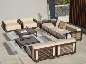 Алюминиевое садовое кресло с подлокотниками