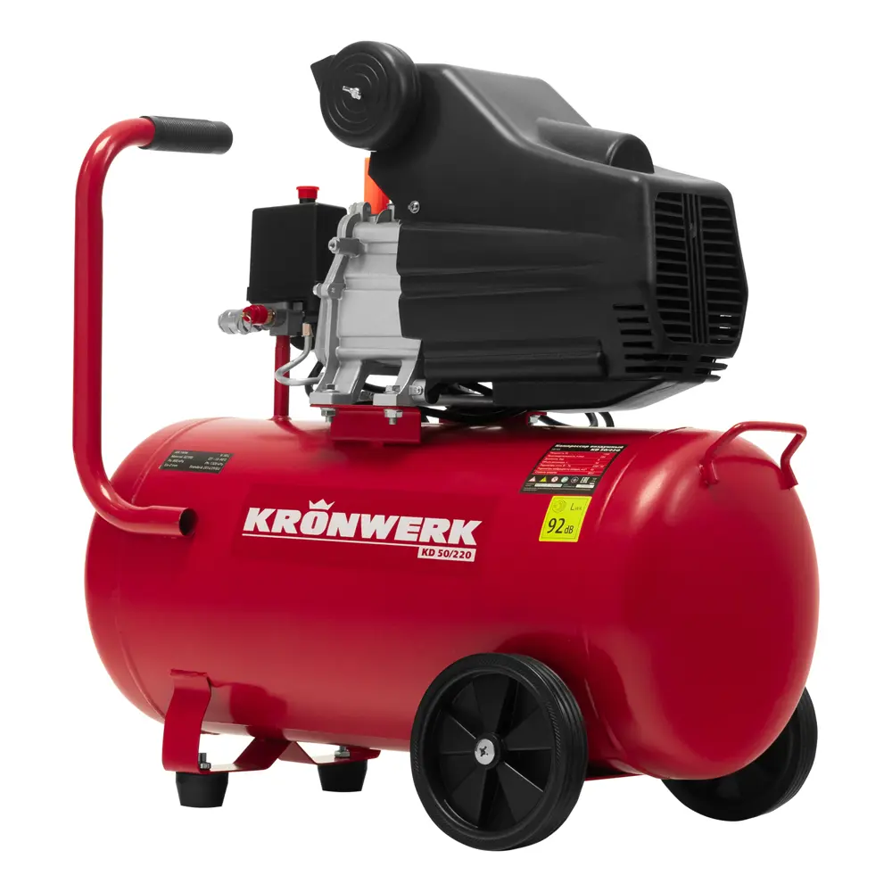 Компрессор сетевой поршневой масляный Kronwerk 58105, 50 л 220 л/мин STLM-2185706 - Вид №3