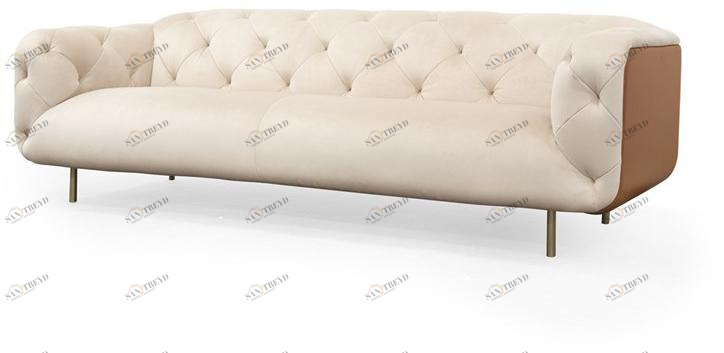 Formitalia Стеганый 3-местный бархатный диван Overseas sun-id-1429500