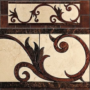 БОРДЮР ИЗ МРАМОРА RM-4 SKALINI FLORAL