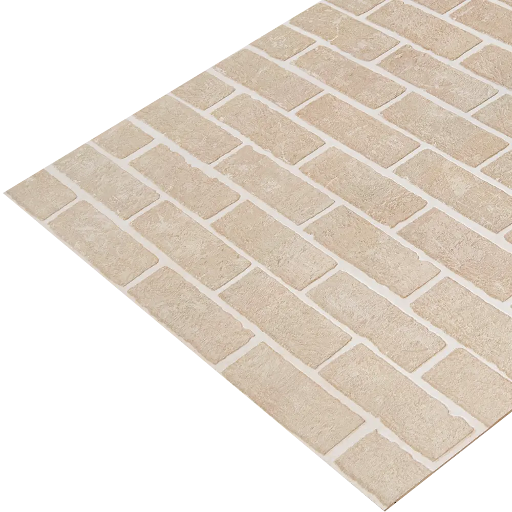 ALBIKO Декоративная панель МДФ под кирпич светло-бежевая 2200×930×6 мм 82142132 STLM-0020291 - Вид №2