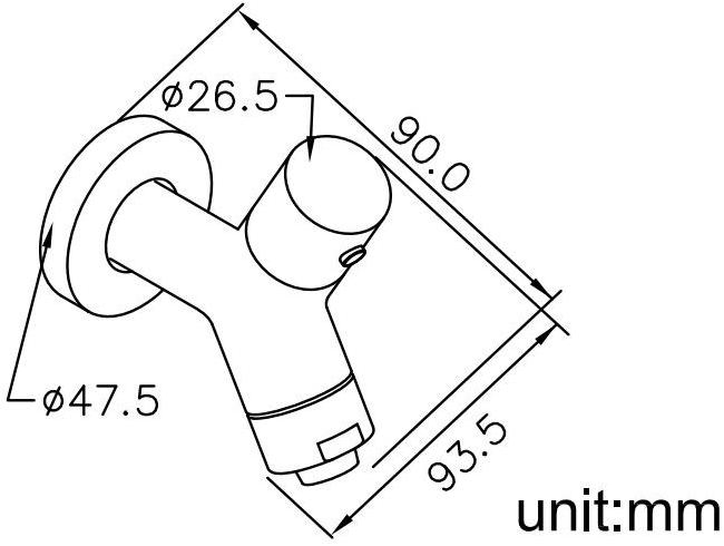 JUSTIME Смеситель для умывальника настенный на одно отверстие из хромированной латуни Yes sun-id-1377267 - Вид №3
