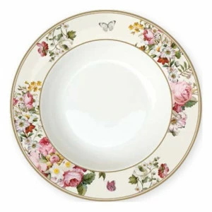 Тарелка фарфоровая суповая белая с розовым "Цветочный карнавал" EASY LIFE ЦВЕТОЧНЫЙ КАРНАВАЛ 00-3946758 Белый;розовый