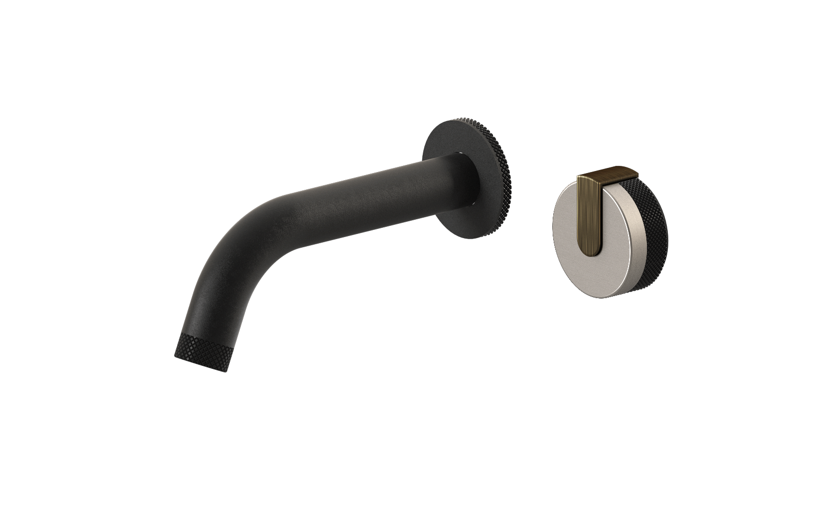 E-11535-R1BNi-L1VBB-BK Настенный прогрессивный смеситель скрытого монтажа для раковины GRAFF MOD+