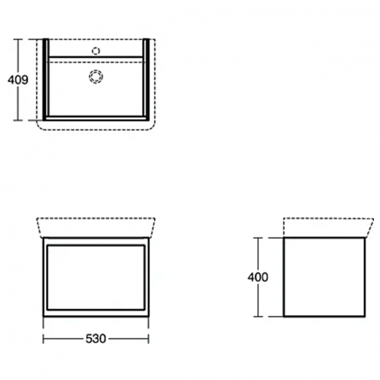 E0846VY Тумба для раковины 60 см Ideal Standard CONNECT AIR - Вид №3