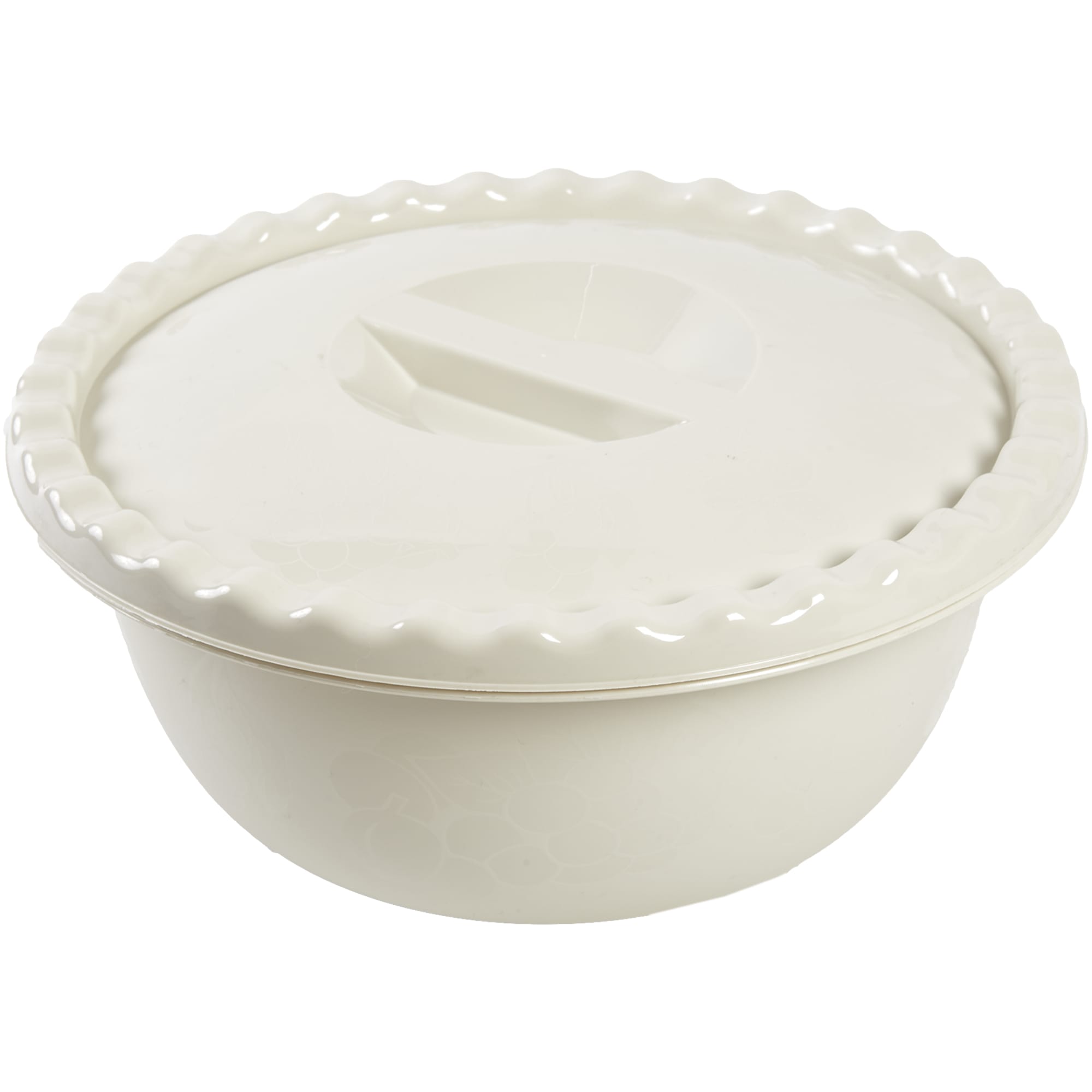 82407710 Миска круглая с крышкой 5 л, цвет белый Santreyd 