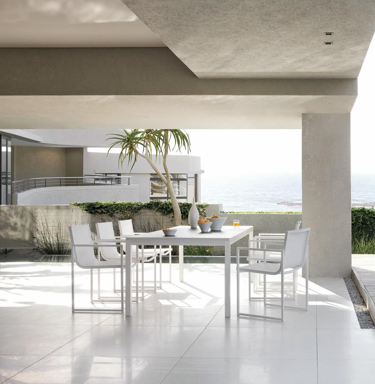 Стул белый текстиль белый Manutti Latona MNST910 - Вид №3