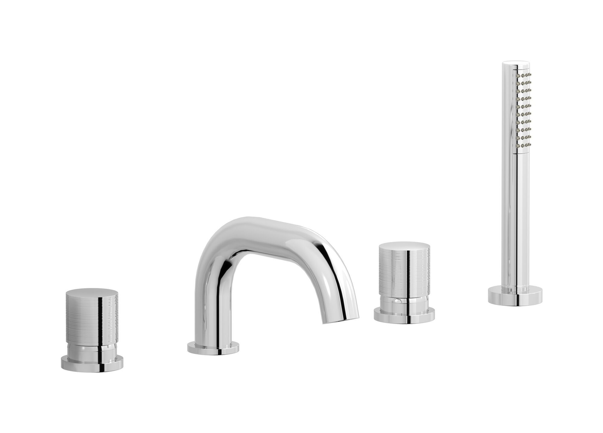 Смеситель для ванны с 4 отверстиями и ручным душем IB винил ARCH-00142656 - Вид №1