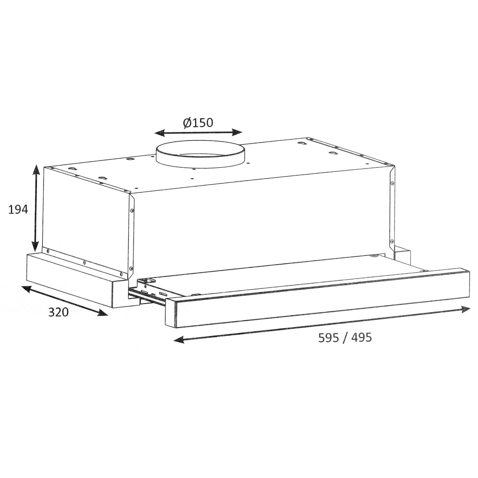 9157928 Вытяжка телескопическая DEXP TH60-SV0 черный/черный STDN-0093738 - Вид №11