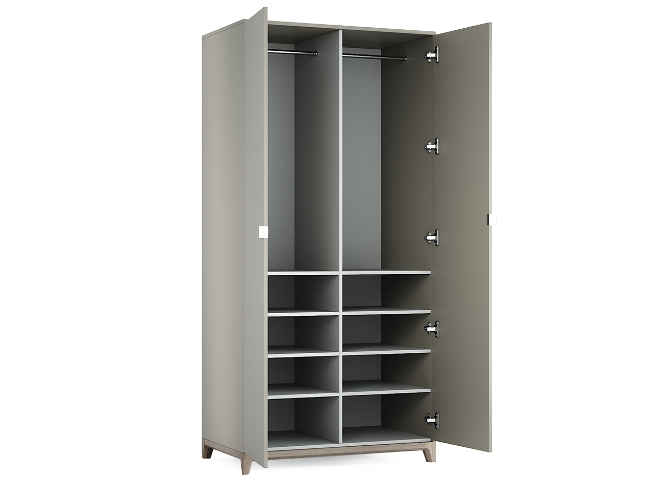 Шкаф распашной двухдверный белый Case №3 THE IDEA  210423 Белый  - Вид №2