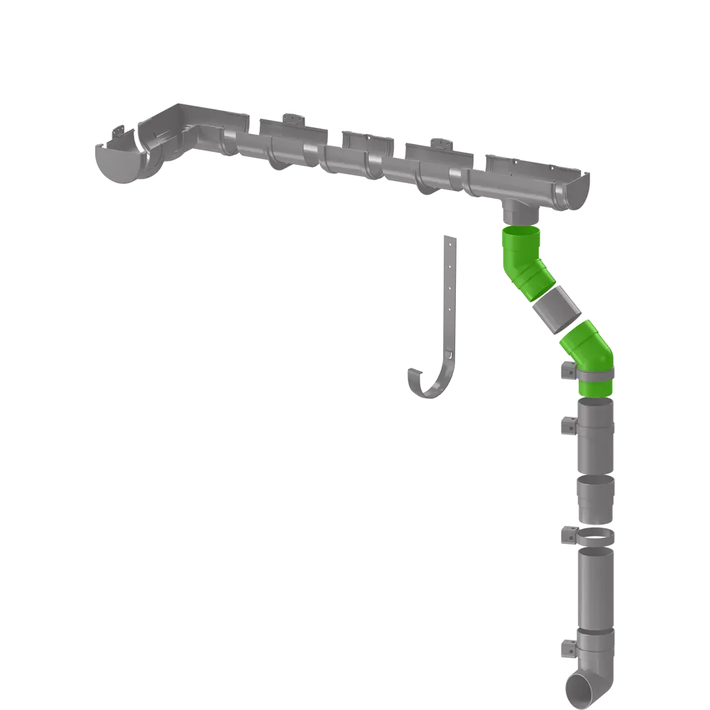 Колено 45° Dacha 80 мм красный DÖCKE STLM-2090699 - Вид №1