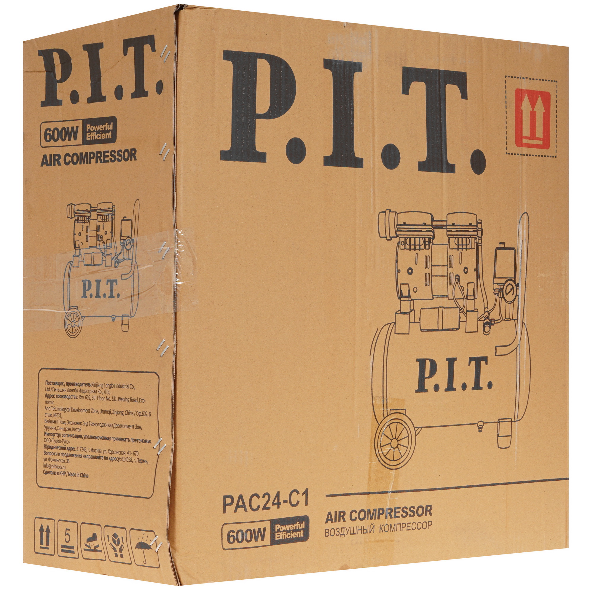 Компрессор поршневой безмасляный P.I.T. PAC24-C1 5339625 PIT STDN-0041845 - Вид №7