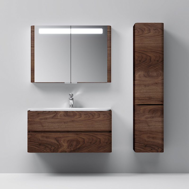 M30CHR0406NF Шкаф-колонна подвесной правый 40 см двери орех текстурированная шт AM.PM Sensation - Вид №2