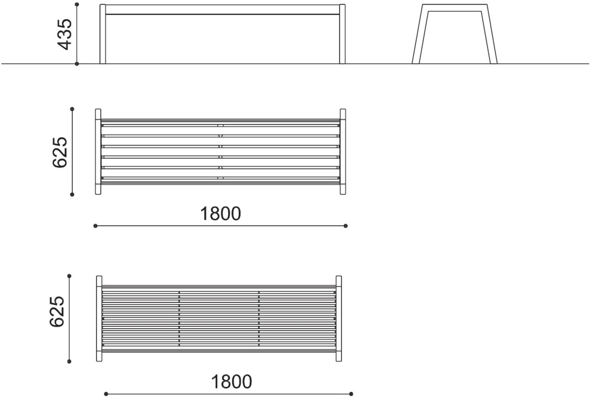 City Design Скамья стальная без спинки Casteo Casteo p - m, p- w - Вид №2