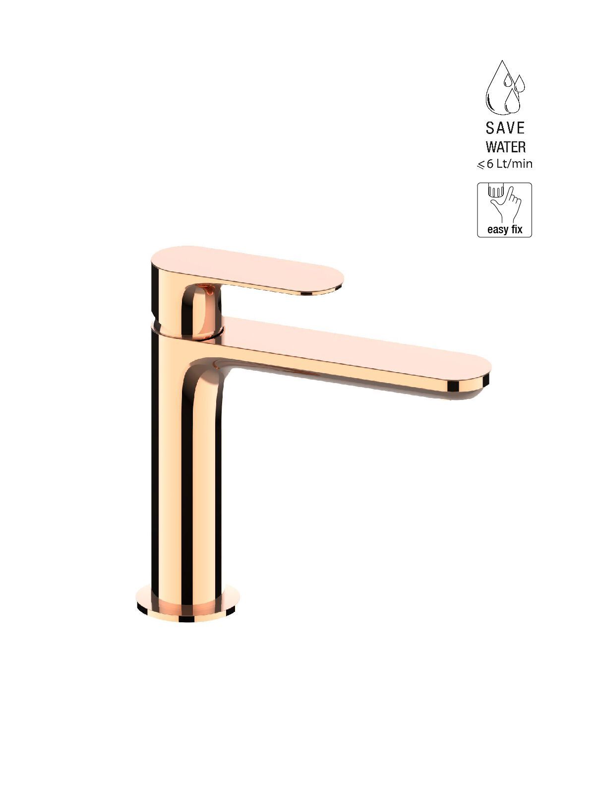 Однорычажный смеситель для раковины без слива Rubinetterie Frattini Lea ARCH-00097358 - Вид №9