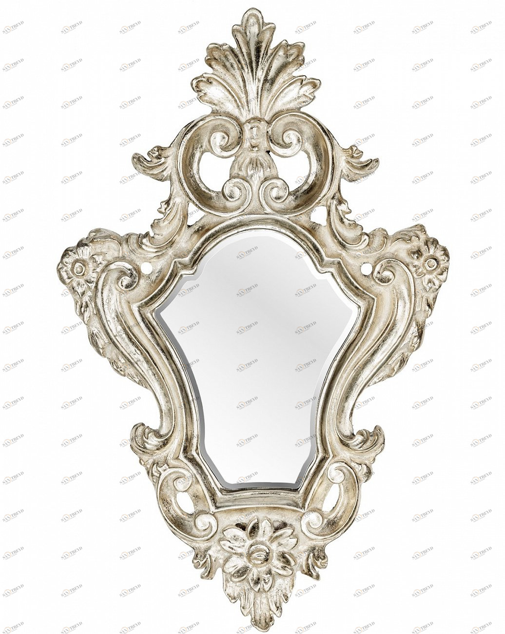 Зеркало настенное влагостойкое античное серебро Viola Silver ART-ZERKALO ДИЗАЙНЕРСКИЕ, ЗЕРКАЛЬНАЯ 00-3948352 Зеркальный;серебро 