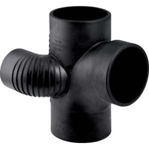 308.871.14.1 Крестовина Geberit Silent-db20, правая со смещенным впуском и дополнительным отводом 88,5° Geberit