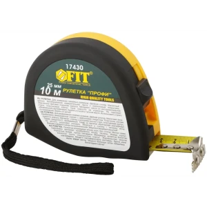 Рулетка Fit Профи 17430 с калиброванной лентой, 10 м x 25 мм 82269909 STLM-2032462