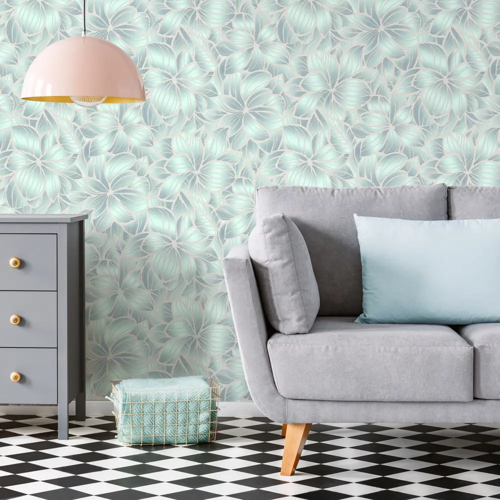 Обои флизелиновые Ateliero Paradise зеленые 1.06 м 889313 STLM-2176840 - Вид №2