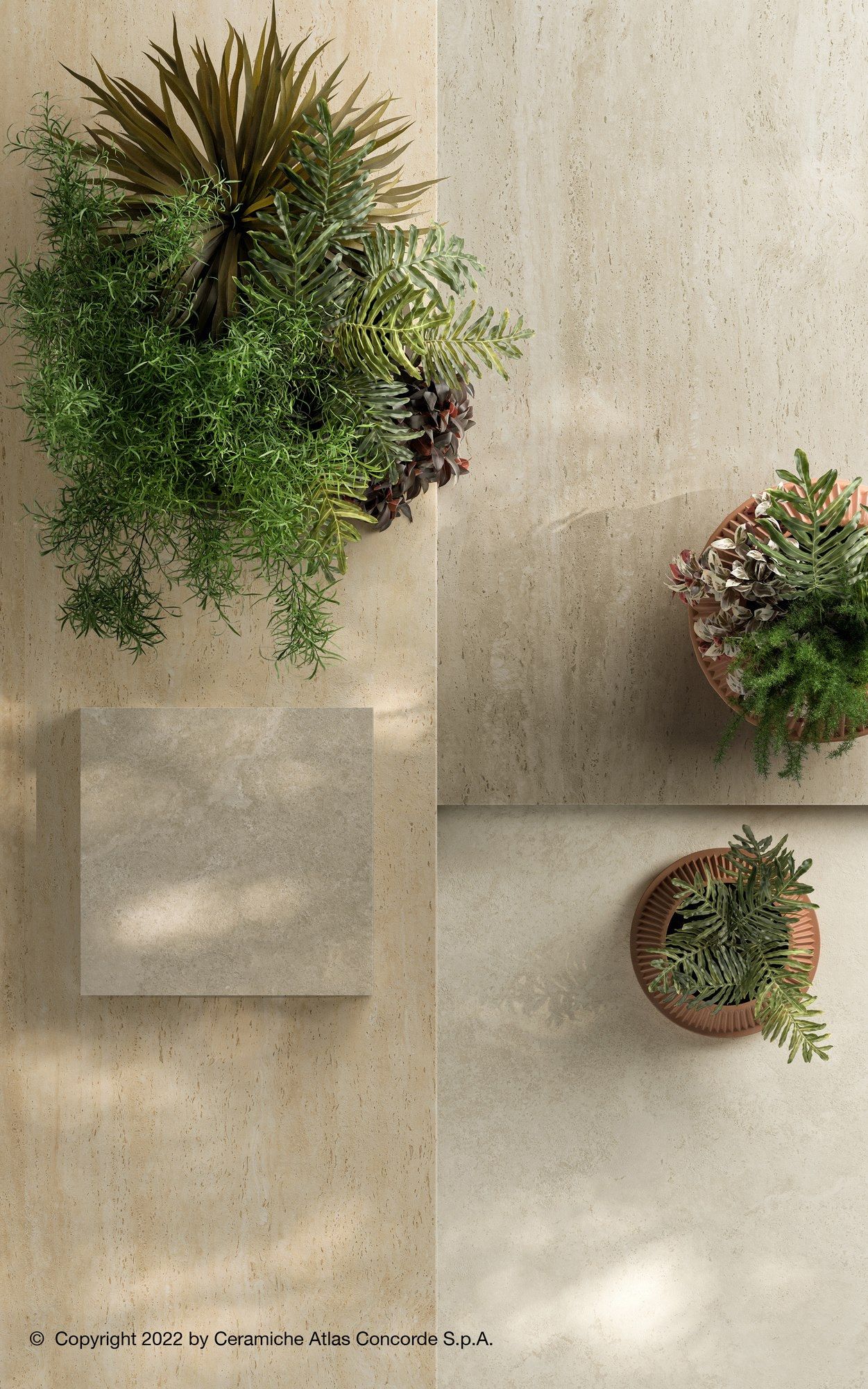 Пол / керамогранит с мраморным эффектом Atlas Concorde Marvel Travertine ARCH-00039068 - Вид №43