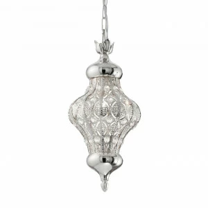 Дизайнерский подвесной светильник Ideal Lux Nawa-3 SP1 Argento IDEAL LUX ДИЗАЙНЕРСКИЕ 102234 Серебро