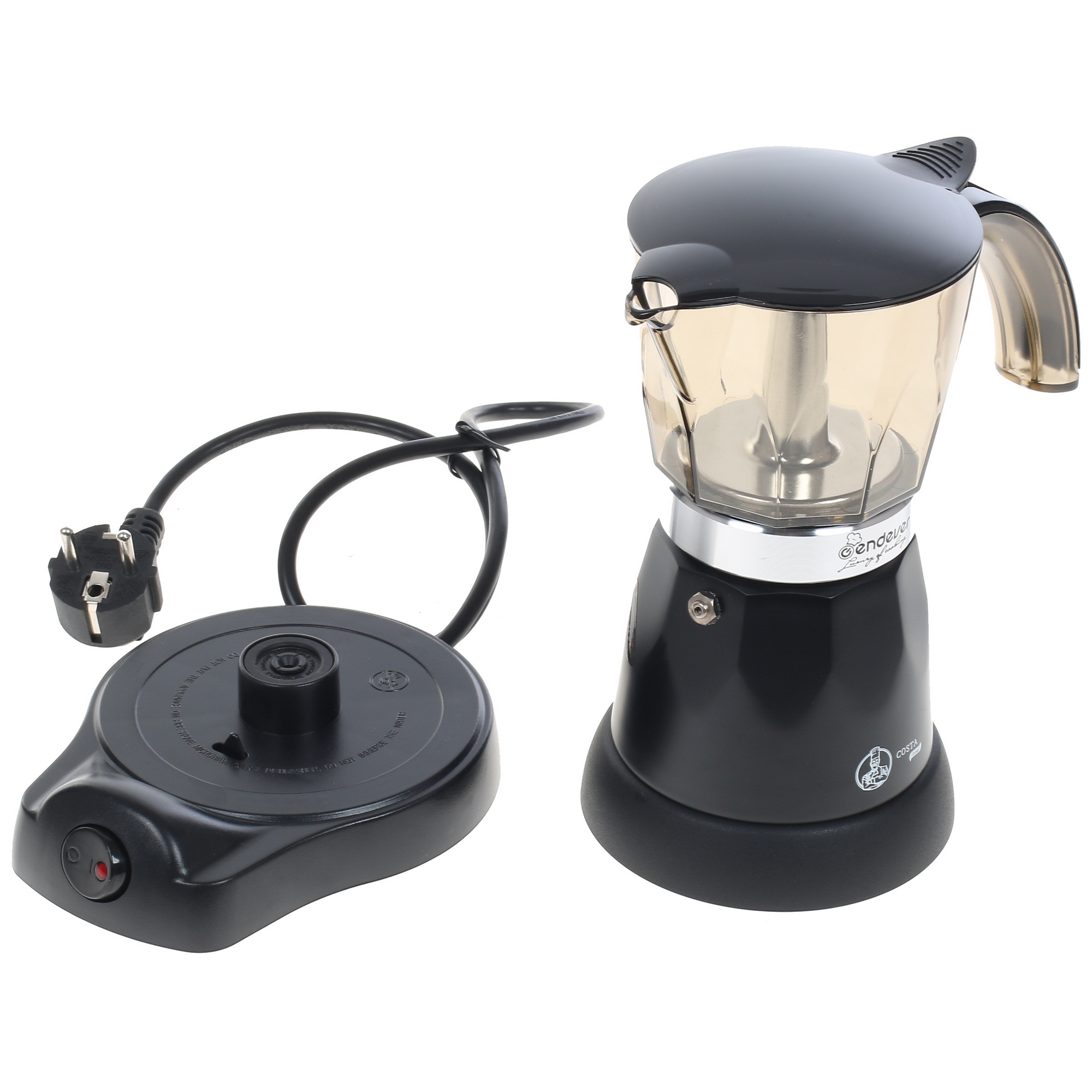 1036655 Гейзерная кофеварка Endever Costa-1020 черный STDN-0122445 - Вид №8