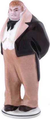 88717 Императорский фарфоровый завод Скульптура "Собакевич" "Мертвые души" Фарфор твердый 