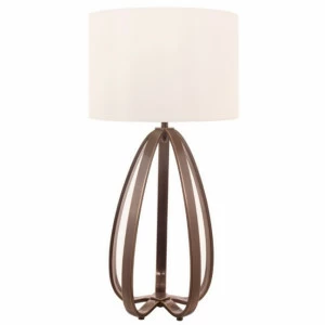 Настольная лампа Abbot от RVAstley Латунь 5048 RVASTLEY ИНТЕРЬЕРНЫЕ 061658 Белый;золото