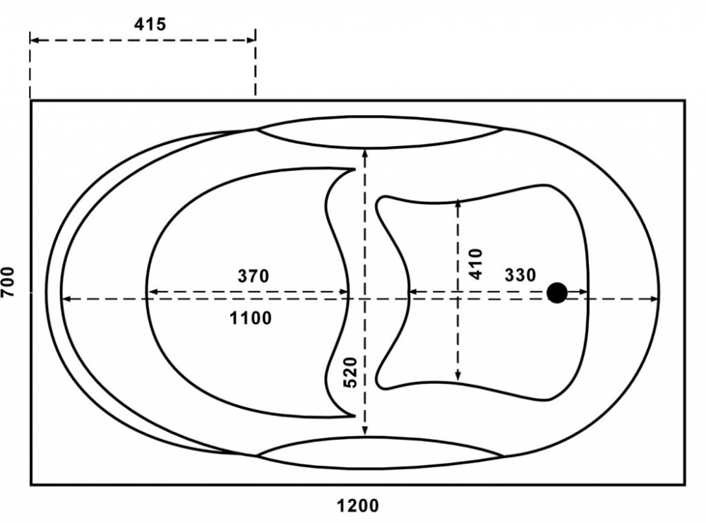 В 00047-g Ванна Bas Рио Santreyd - Вид №1