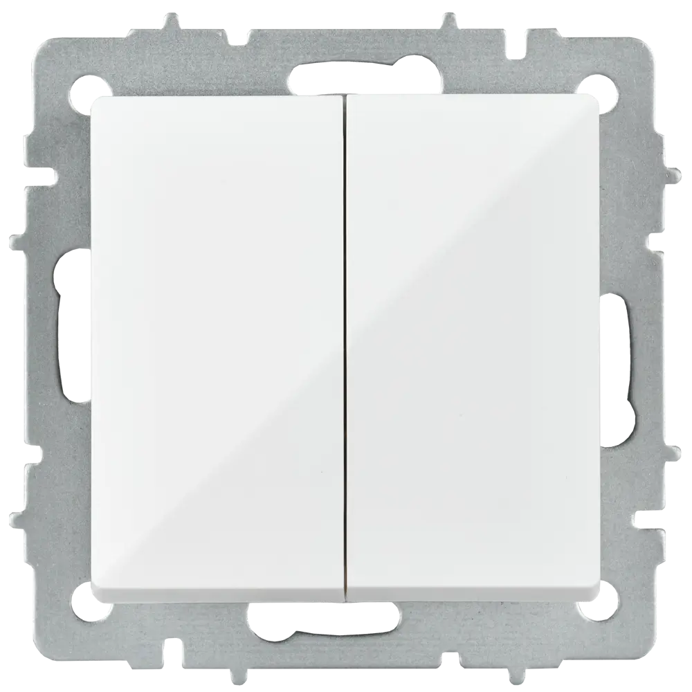 Переключатель встраиваемый перекрестный IEK Brite 2 клавиши цвет белый STLM-2167827 - Вид №2