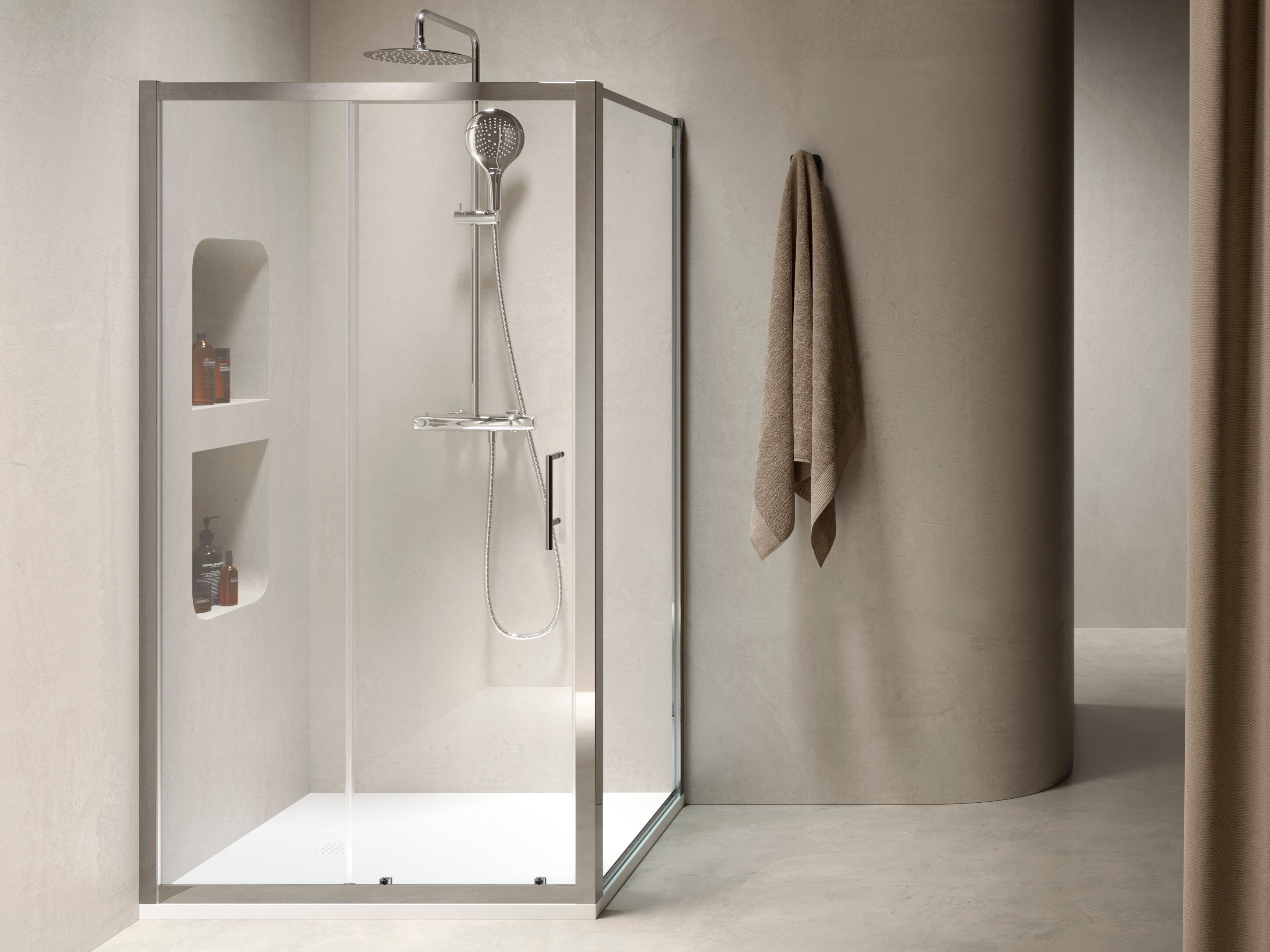 Алюминиевая и стеклянная угловая душевая кабина TAMANACO ECOPSC50 ARCH-00029387