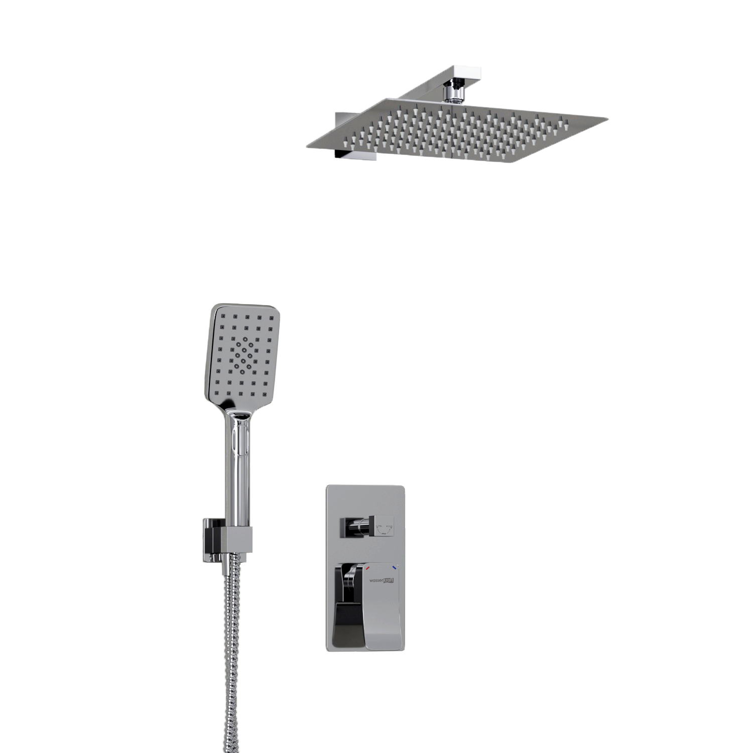 A16190 Встраиваемый комплект для душа с верхней душевой насадкой и лейкой WasserKRAFT  - Вид №1