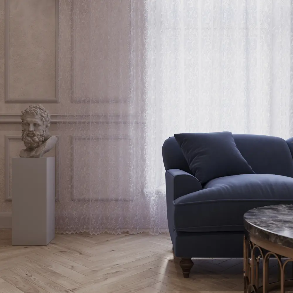 Тюль на ленте Aromo 300x280 см цвет сиреневый MIAMOZA STLM-2105274