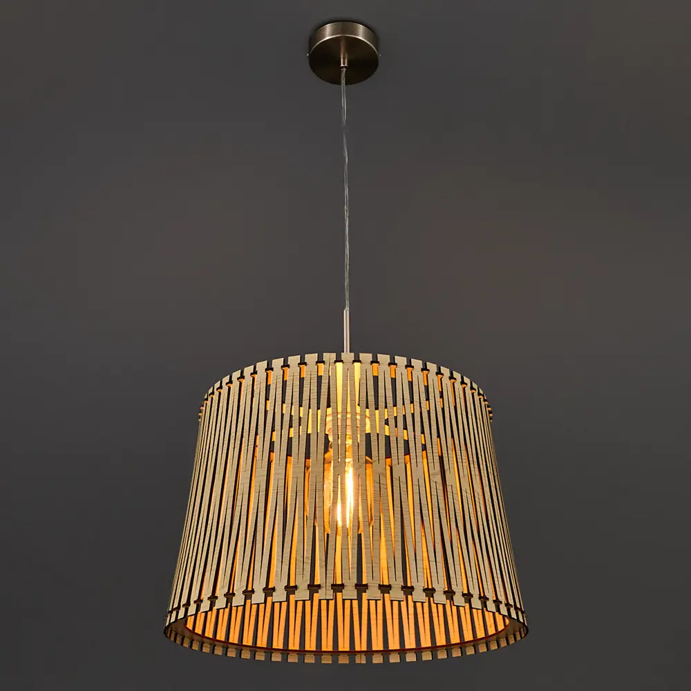 Светильник подвесной Sendero 1 лампа 4 м² цвет клён Eglo STLM-2005035