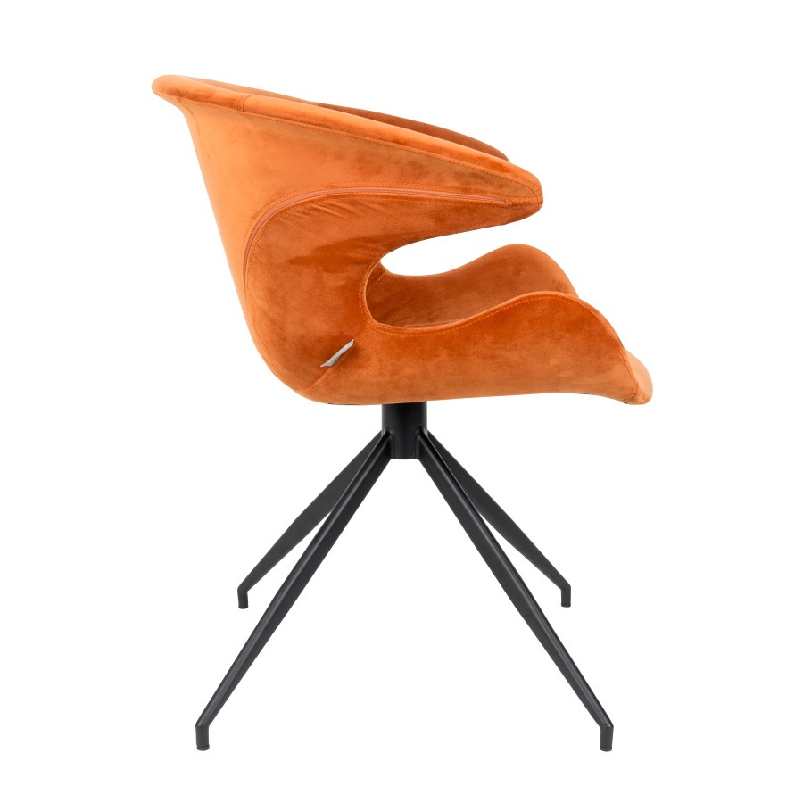 Кресло Mia оранжевое под бархат Zuiver 1200149 - Вид №7