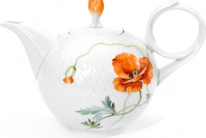 92740 Meissen Чайник 1,05л "Игра волн, рельеф, маки" Фарфор
