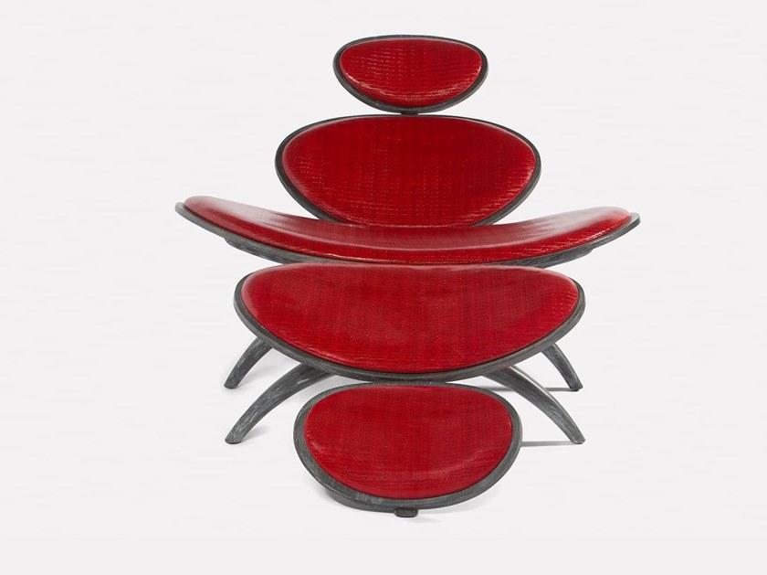 MORADA Кресло из орехового дерева и кожи Dragonfly Dragonfly lg - Вид №1