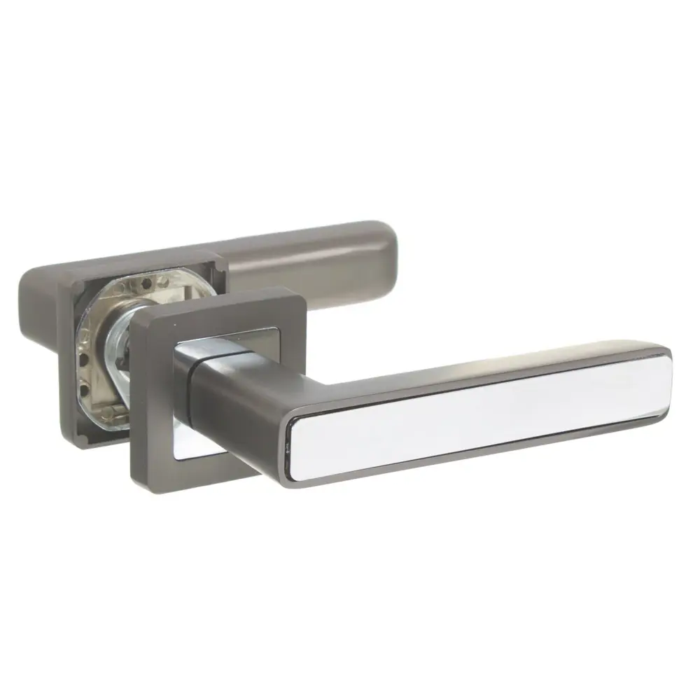 Ручка дверная на розетке MARS QR/HD GR/CP-23, цвет графит/хром PUNTO STLM-2200960 - Вид №1