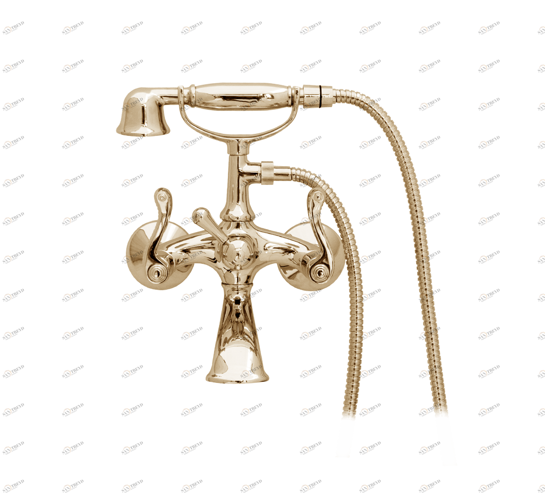 Gentry Home Смеситель для умывальника на три отверстия с выдвижным краном Tiffany Incalux GH101906