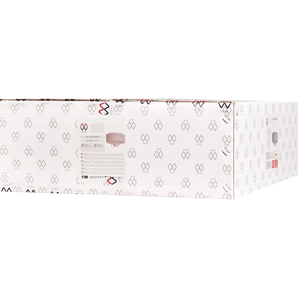 Люстра хрустальная потолочная Жаклин 6 ламп 12 м² цвет белый MW-Light STLM-2135582 - Вид №6