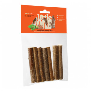 ПР0046002 Лакомство для грызунов Ветви орешника, палочки для изгрызания для всех видов грызунов 7шт Little one