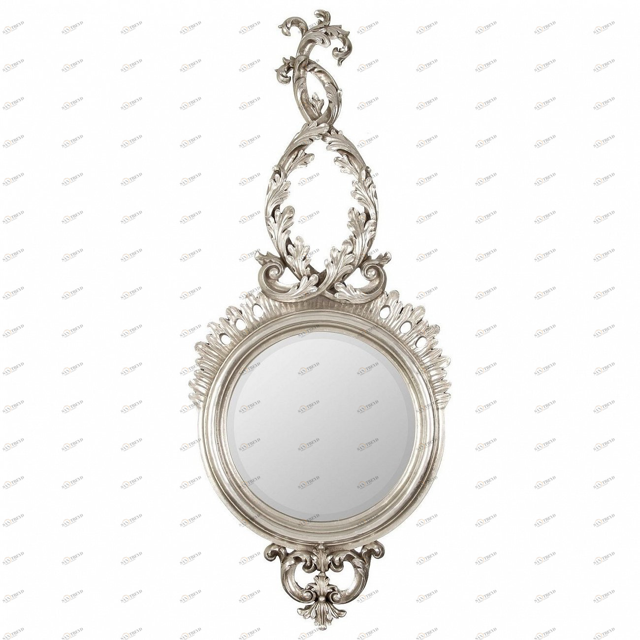 Зеркало настенное 110х47 см античное серебро Liana Silver ART-ZERKALO ДИЗАЙНЕРСКИЕ 00-3884109 Зеркальный;серебро 