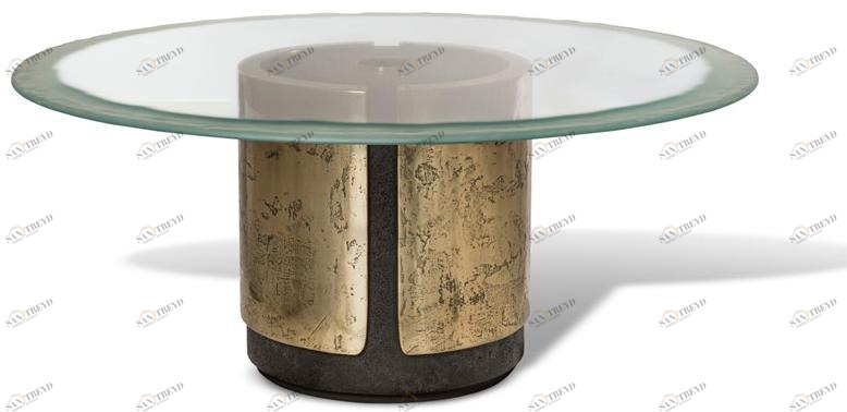 Visionnaire Круглый обеденный стол из пескоструйного стекла sun-id-1512823