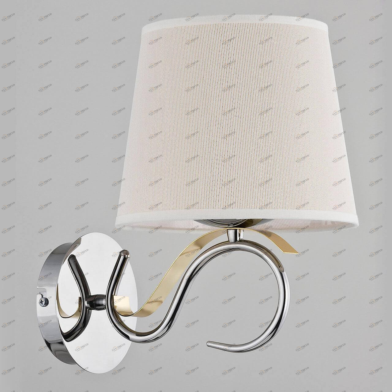 Бра металлическое с абажуром бежевое Sandra 22040 ALFA SANDRA 00-3928269 Бежевый 