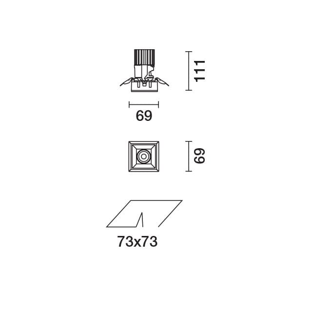 Литой алюминиевый поворотный встраиваемый прожектор iGuzzini Laser Blade L ARCH-00119915 - Вид №5