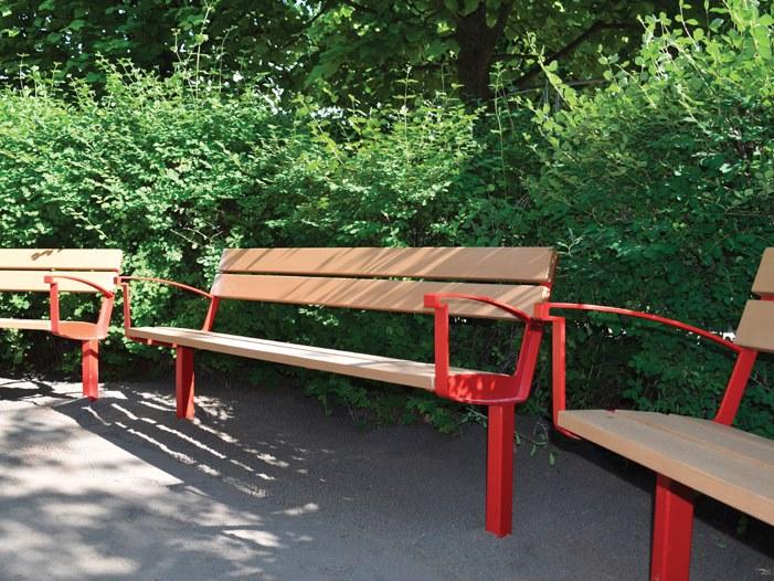 mmcité1 Скамья с подлокотниками со спинкой sun-id-1411927 - Вид №5