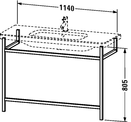 DS989407676 Мебельные аксессуары - полотенцедержатель DuraStyle #DS9894 1140 x 440 мм Европейский дуб, цельный Duravit - Вид №1